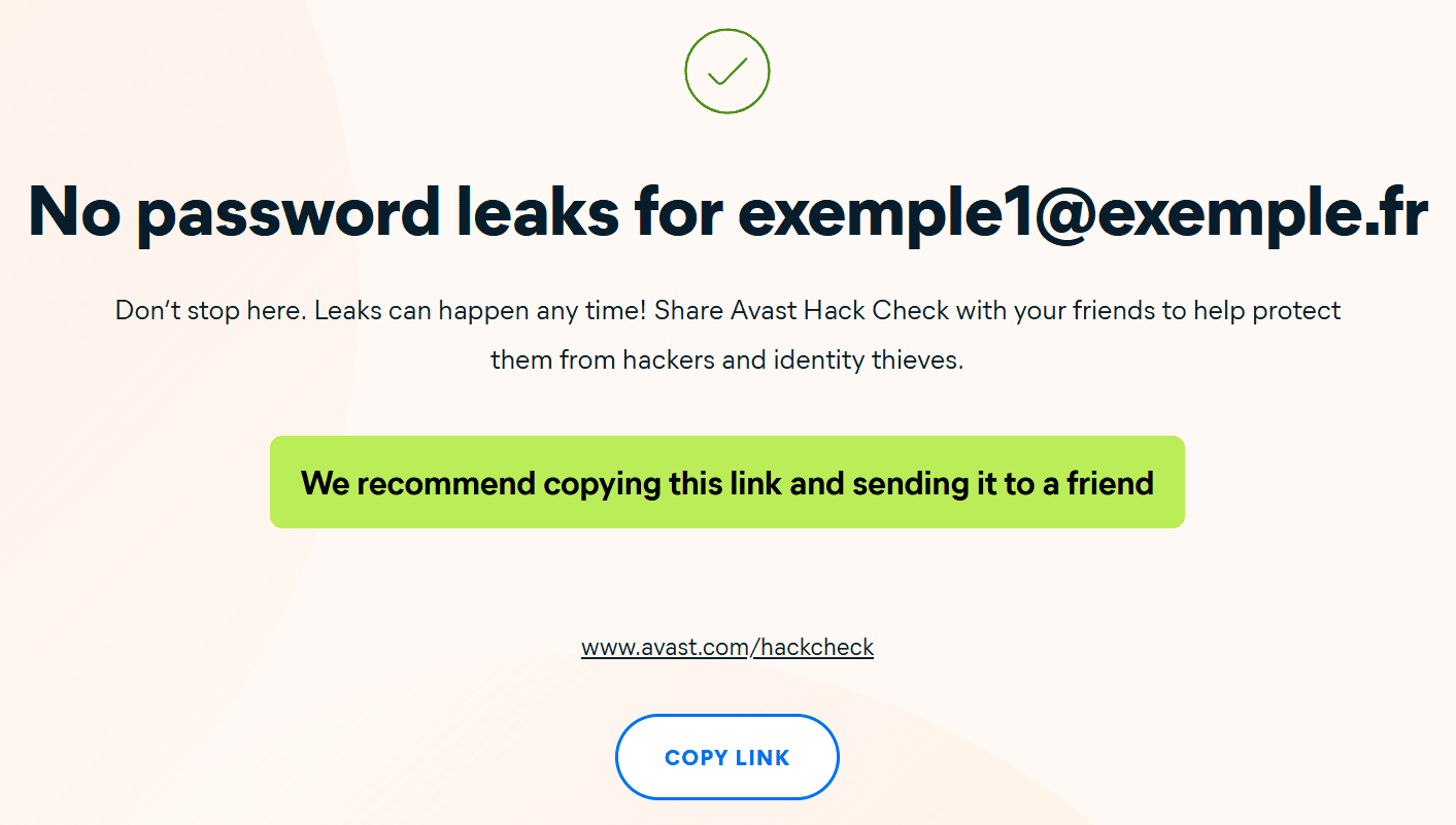 Avast Hack Check No Password Leaks