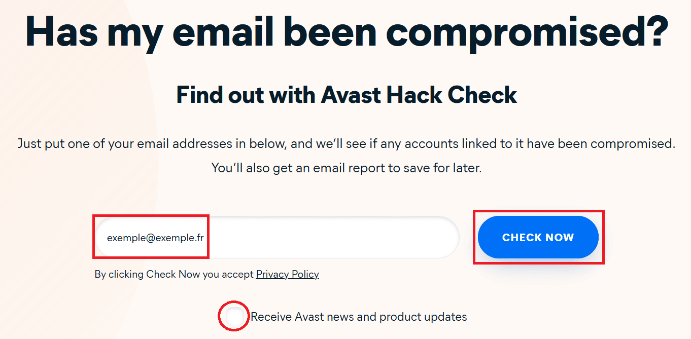 Avast Hack Check