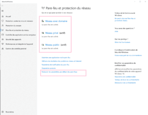 Désactiver Pare Feu Windows 10