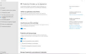 Protection Fondée Sur La Réputation Windows 11