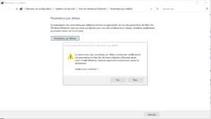 Restaurer Pare Feu Par Défaut Windows 10