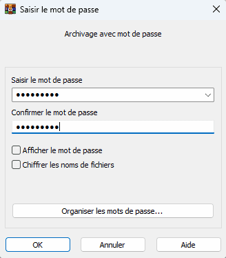 Winrar Archivage Avec Mot De Passe