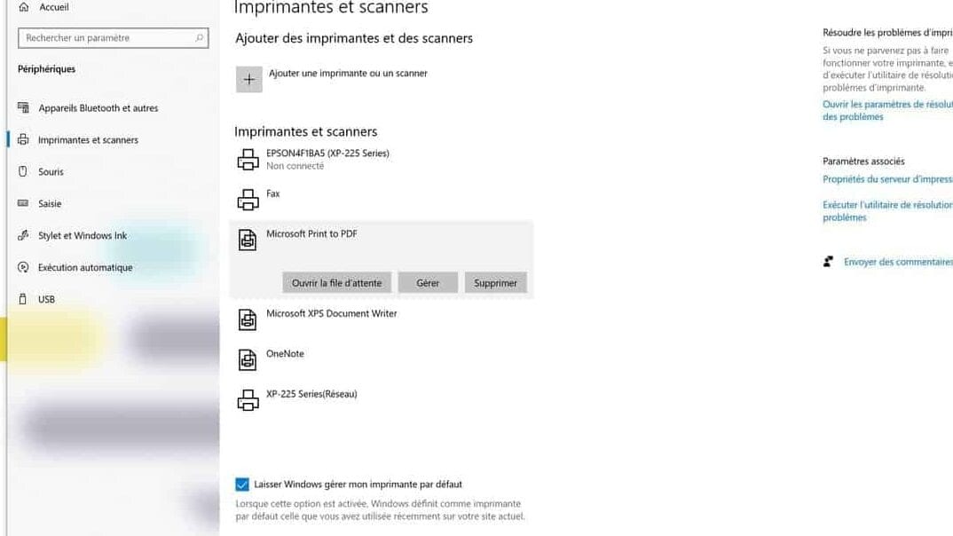 Activer Microsoft Print To Pdf Windows 10