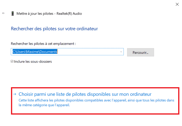 Choisir Parmi Une Liste De Pilotes Disponibles Sur Mon Ordinateur