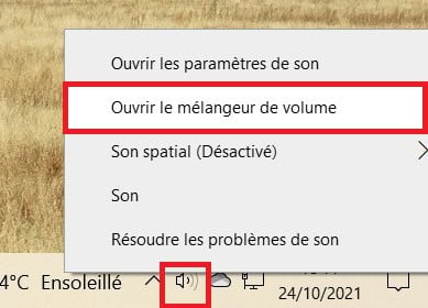 Ouvrir Le Melangeur De Volume