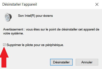 Supprimer Le Pilote Pour Ce Peripherique