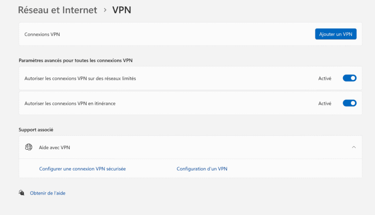 activer vpn windows 11
