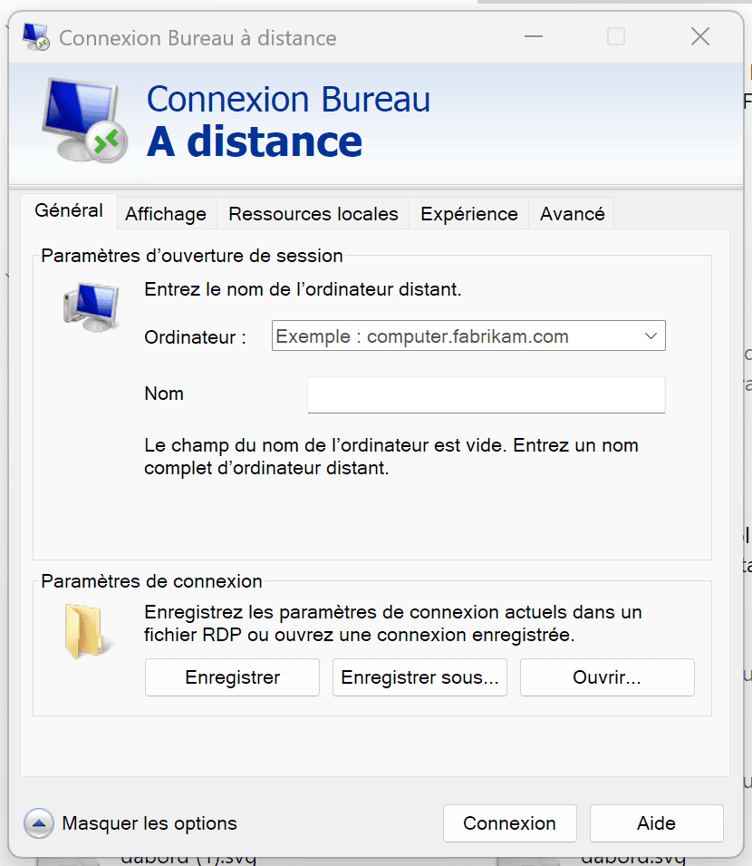 interface connexion bureau à distance windows 11